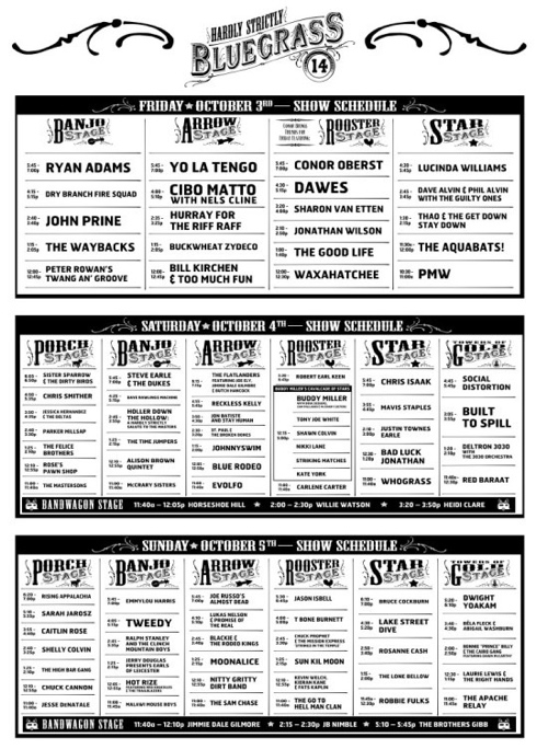 Hardly Strictly Bluegrass line up